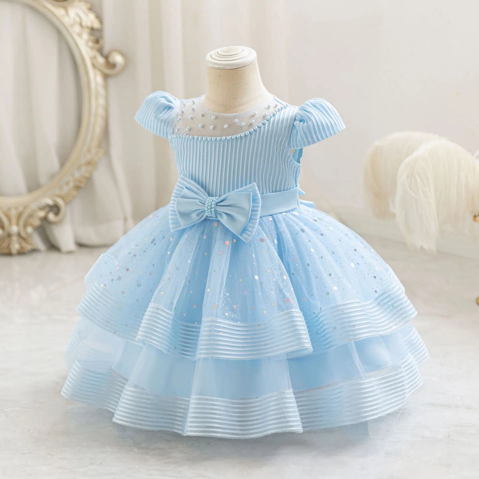 Robe enfant cérémonie Noël étoilé