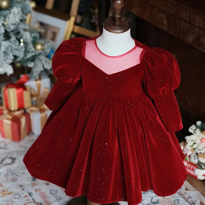 Robe de Noël rouge velours