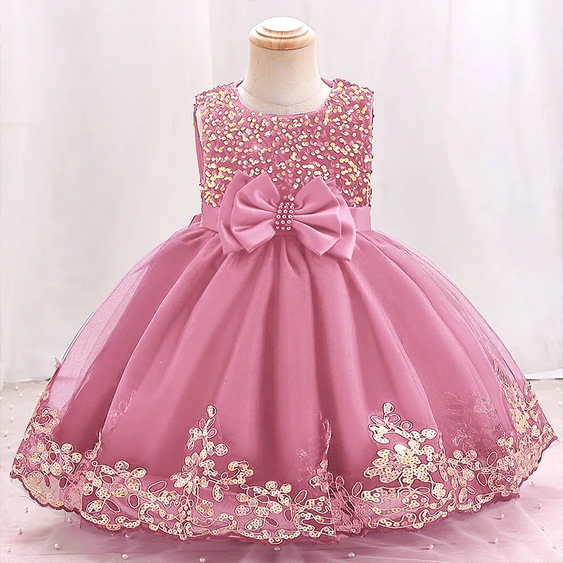 Robe d'anniversaire pour enfant brillance