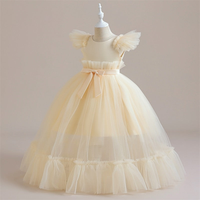 Robe cérémonie enfant effet inverser en transparence