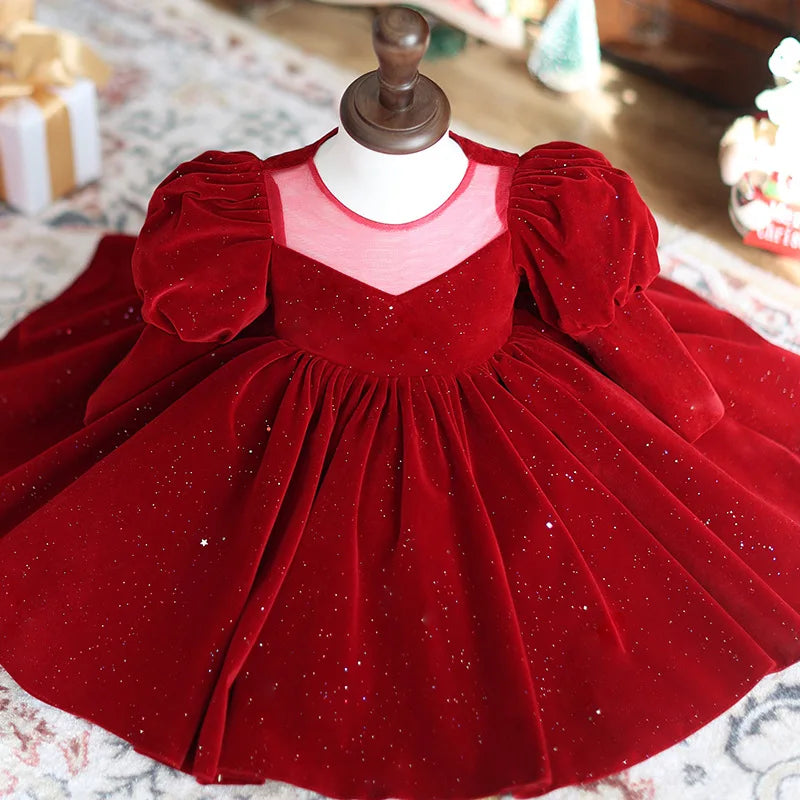 Robe de Noël rouge velours