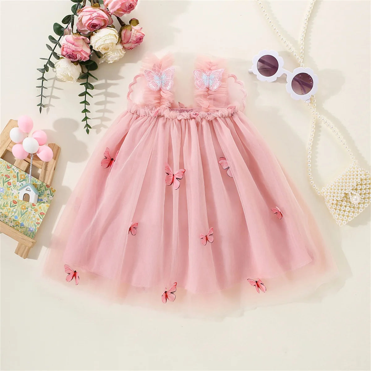 Robe bébé aile de papillon