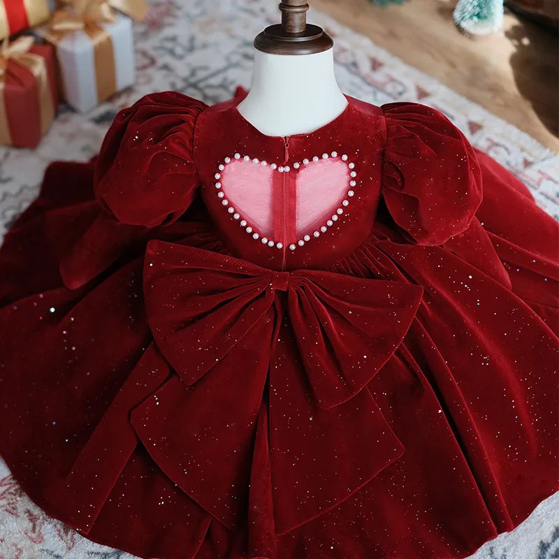Robe de Noël rouge velours