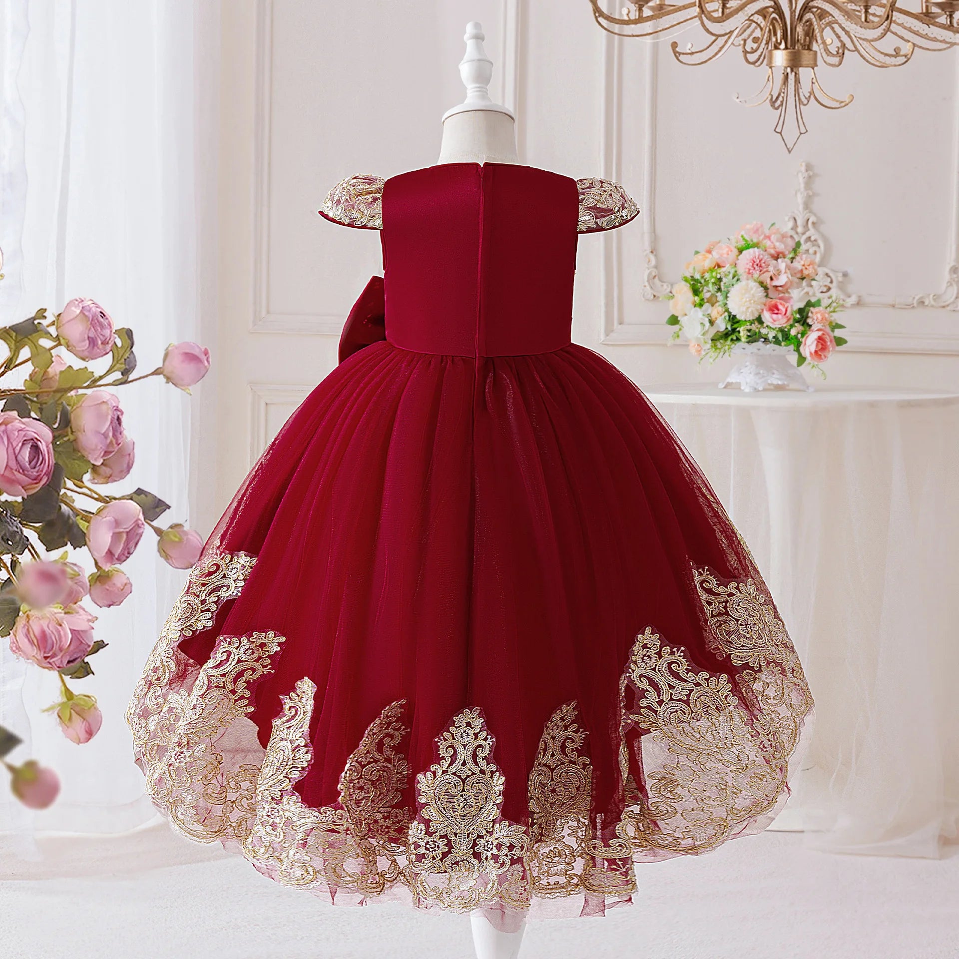 Robe de cérémonie Noël avec traine Jini