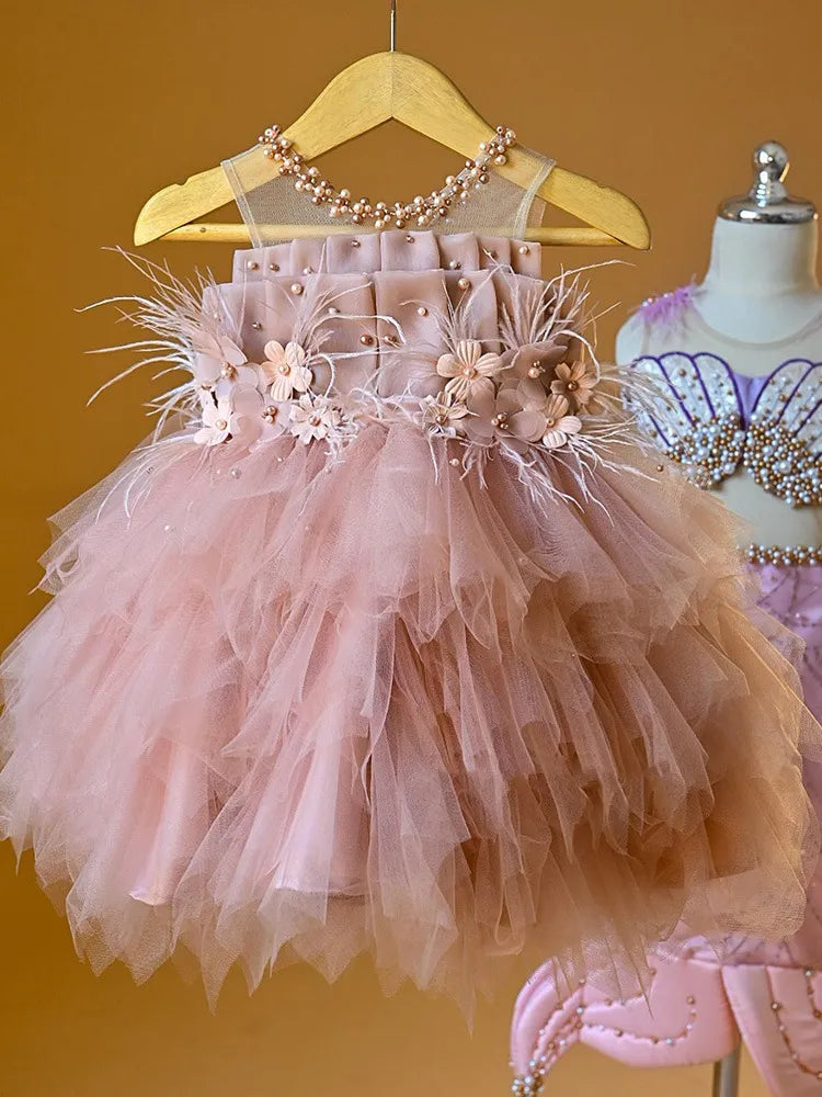 Robe anniversaire enfant luxi-fleur