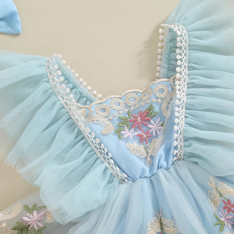 Barboteuse princesse bébé fleurie