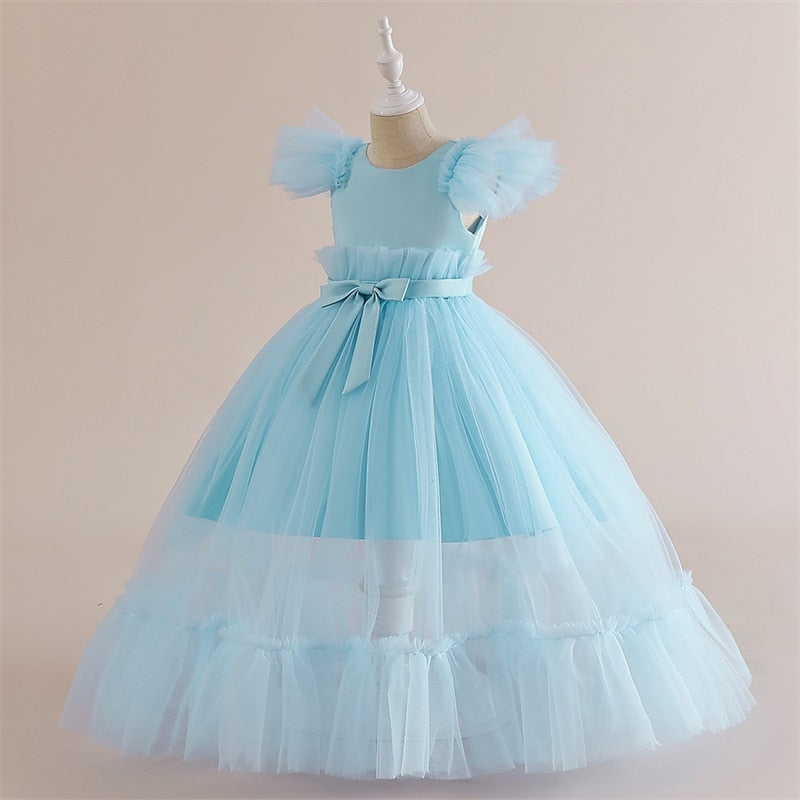 Robe cérémonie enfant effet inverser en transparence