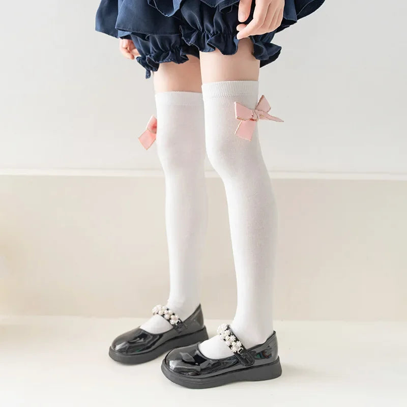 Paire de chaussette longue noeud papillon