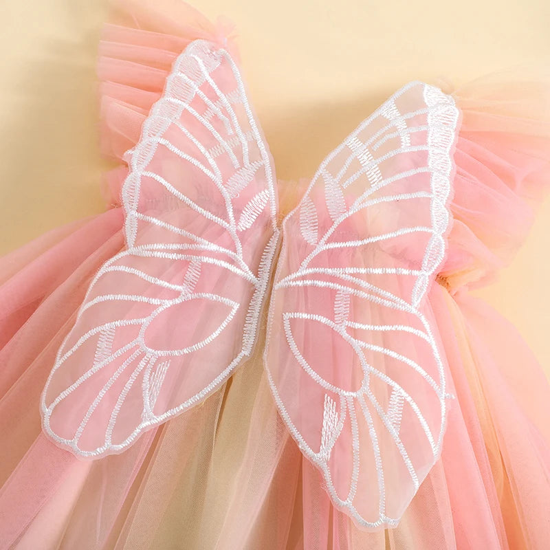 Barboteuse bébé arc-en-ciel papillon
