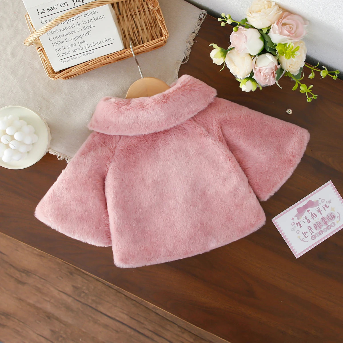 Gillet fausse fourrure papillon