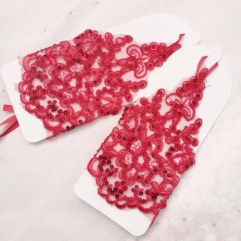 Gants de mariage en dentelle