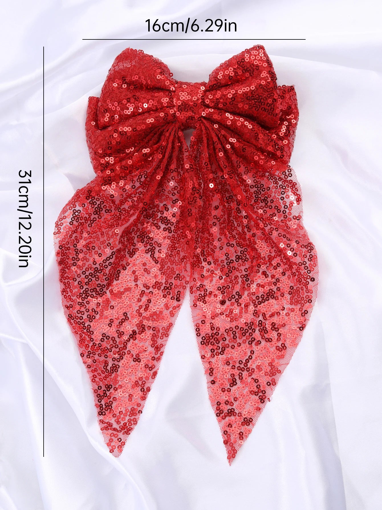 Pince à cheveux fille brillante rouge