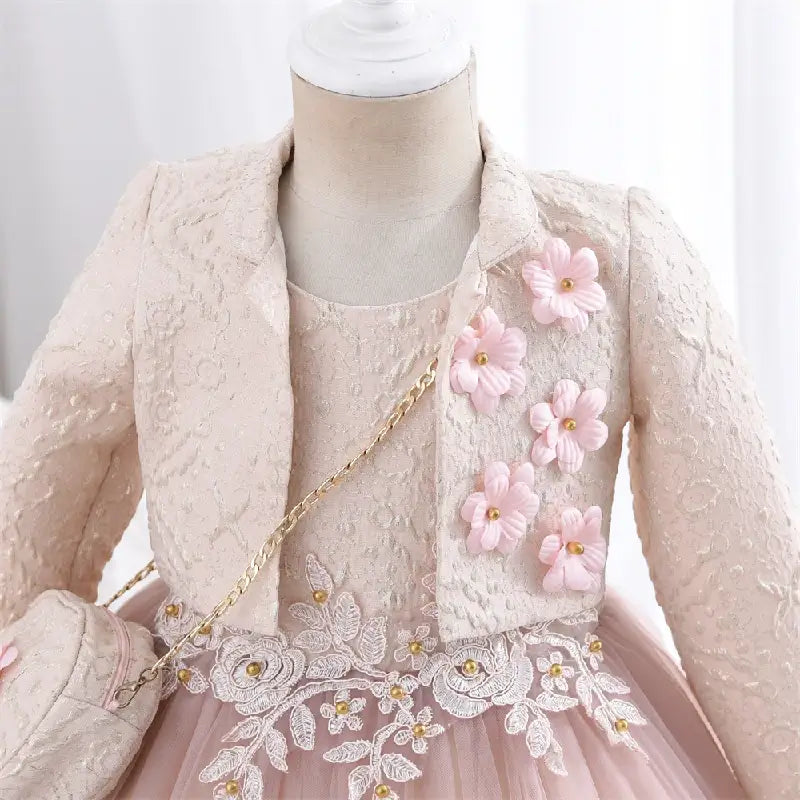 Boléro fille rose