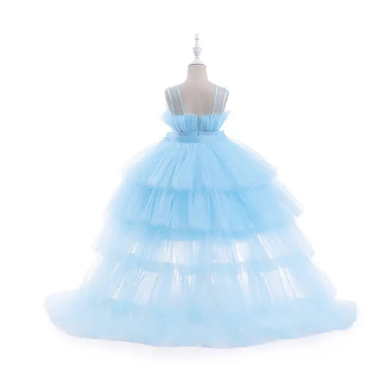 Robe bleu princesse cérémonie bouffante