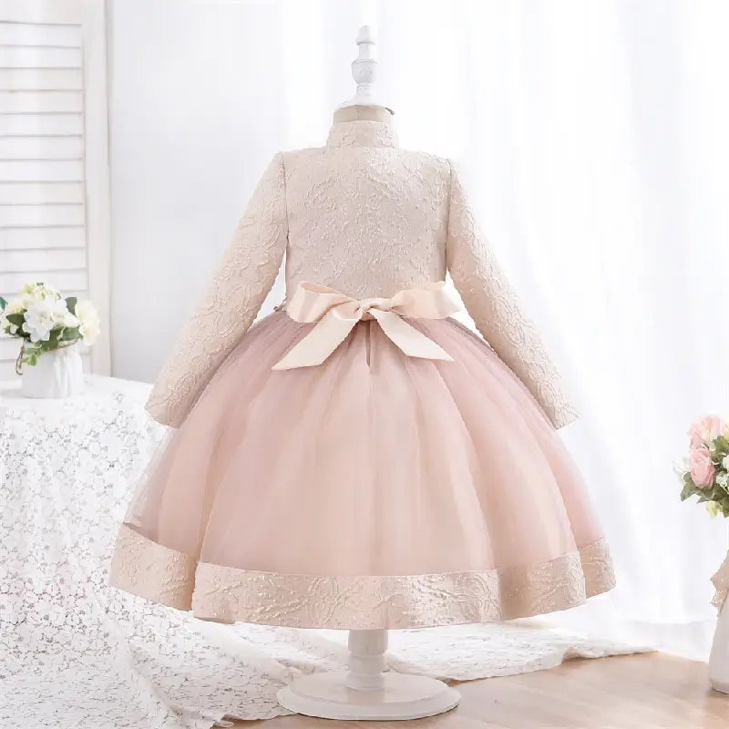 Robe cérémonie fille rose avec boléro