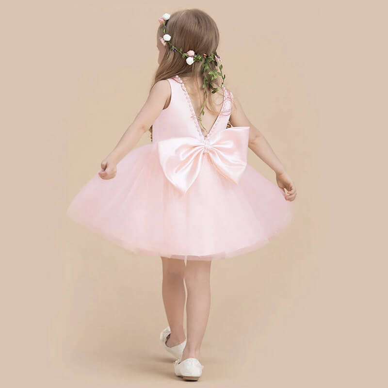 Robe cérémonie rose pour enfant