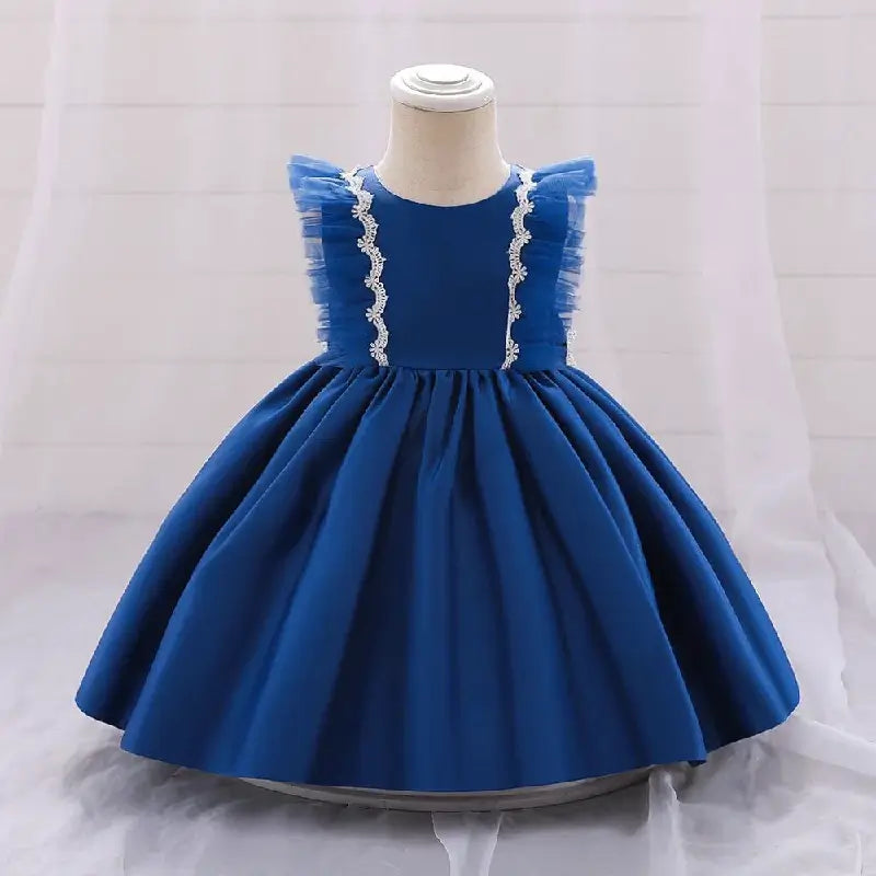 robe halloween bleu enfant noeud papillon