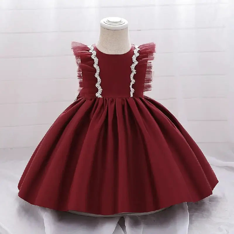 robe halloween rouge enfant noeud papillon