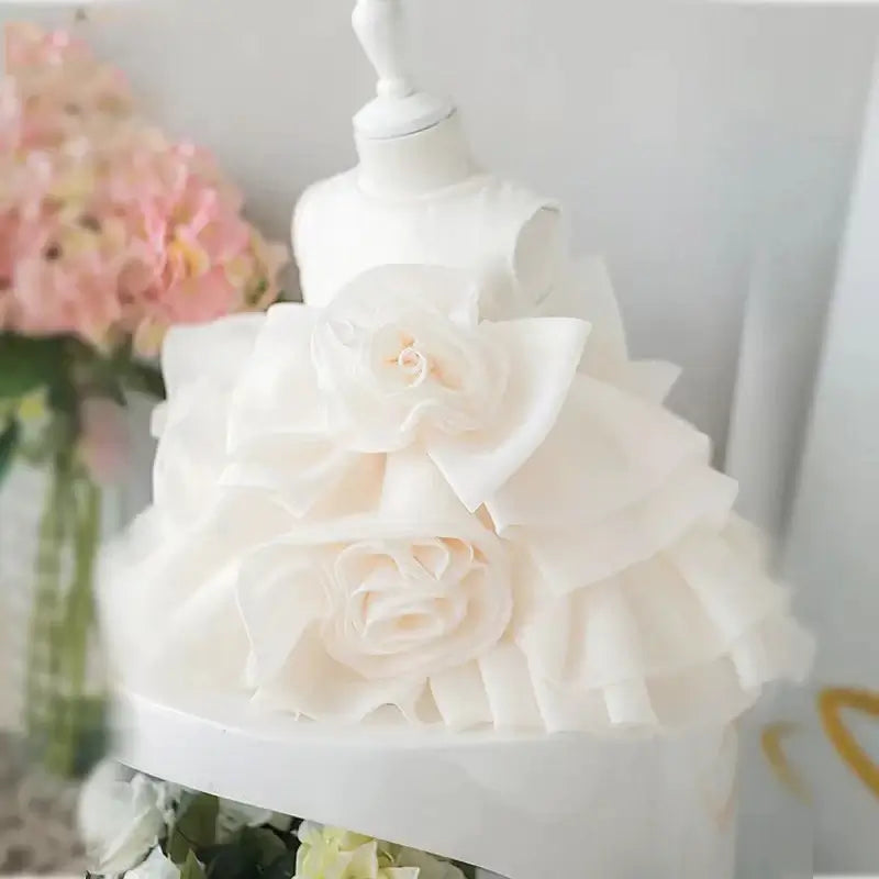 Robe princesse fille champagne- Perla