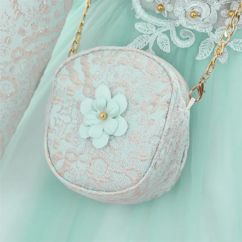 Sac à main fille fleur verte