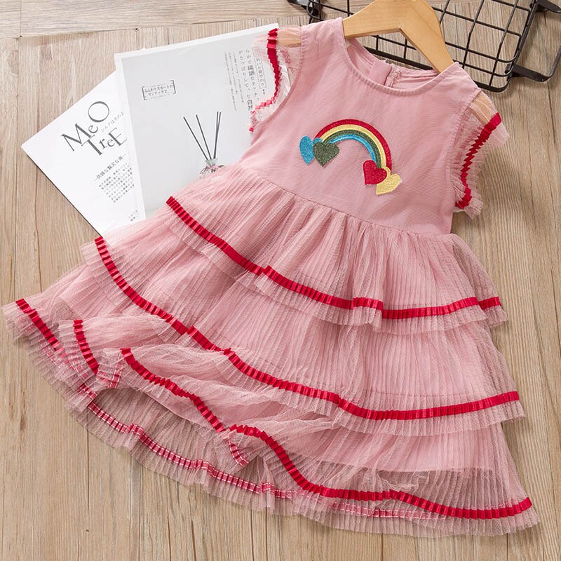Robe Licorne arc-en-ciel trapeze