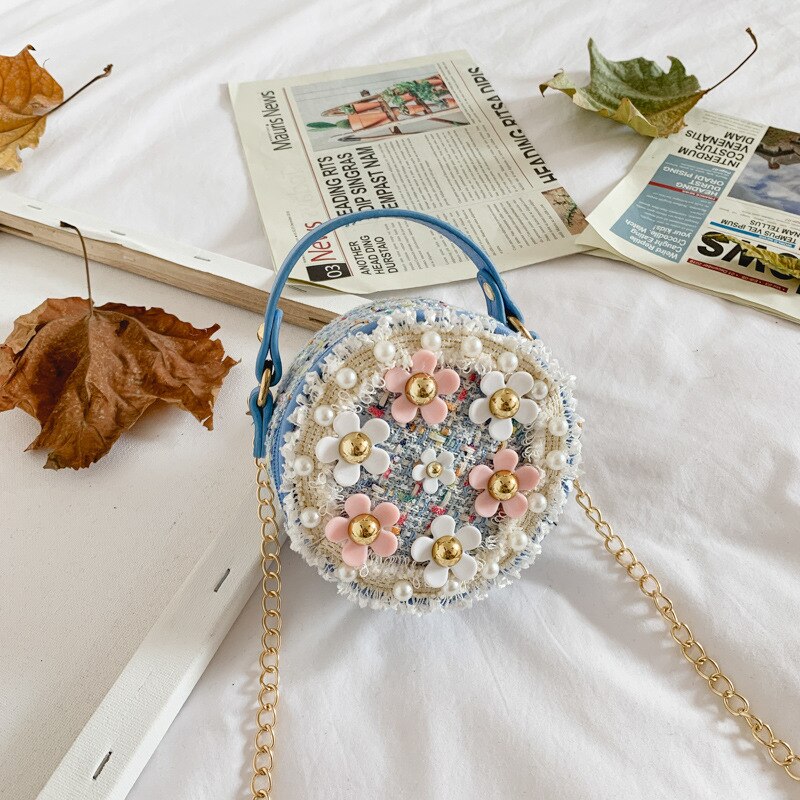Sac à main coloré fillette Bohème à fleurs