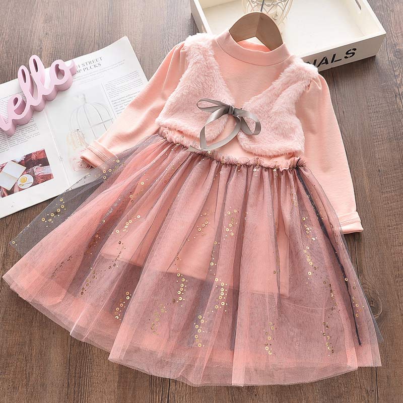 Robe enfant rose Luna