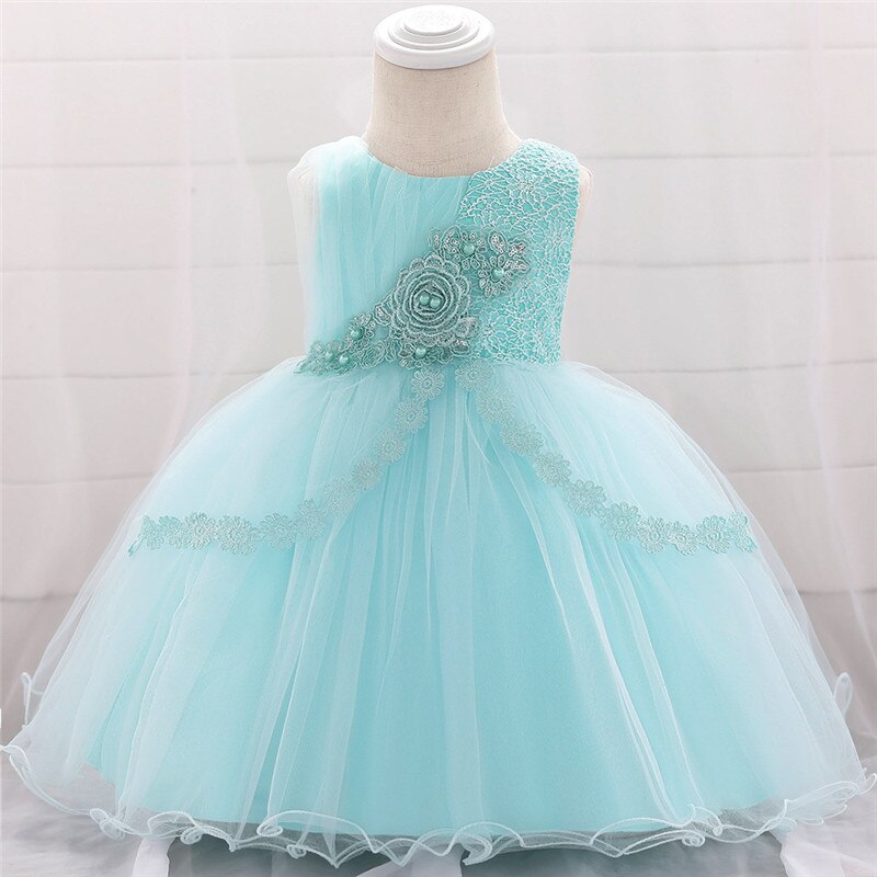 Robe de bal en dentelle bébé fille