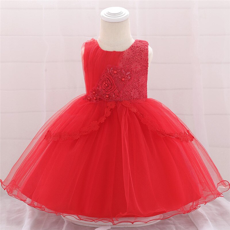 Robe de bal en dentelle bébé fille