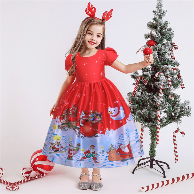 robe de noel fille pailletee