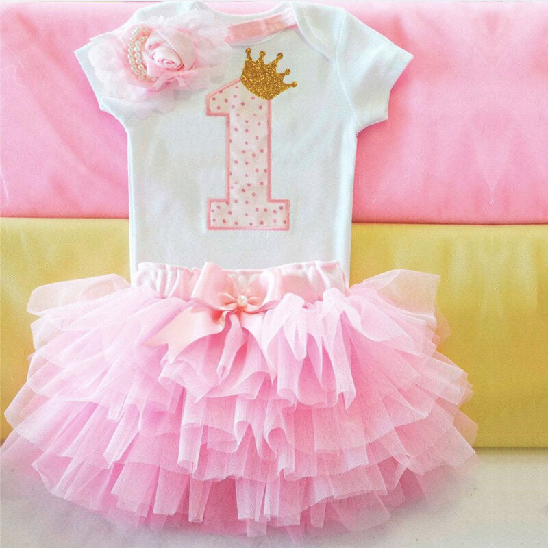 robe anniversaire petite fille rose