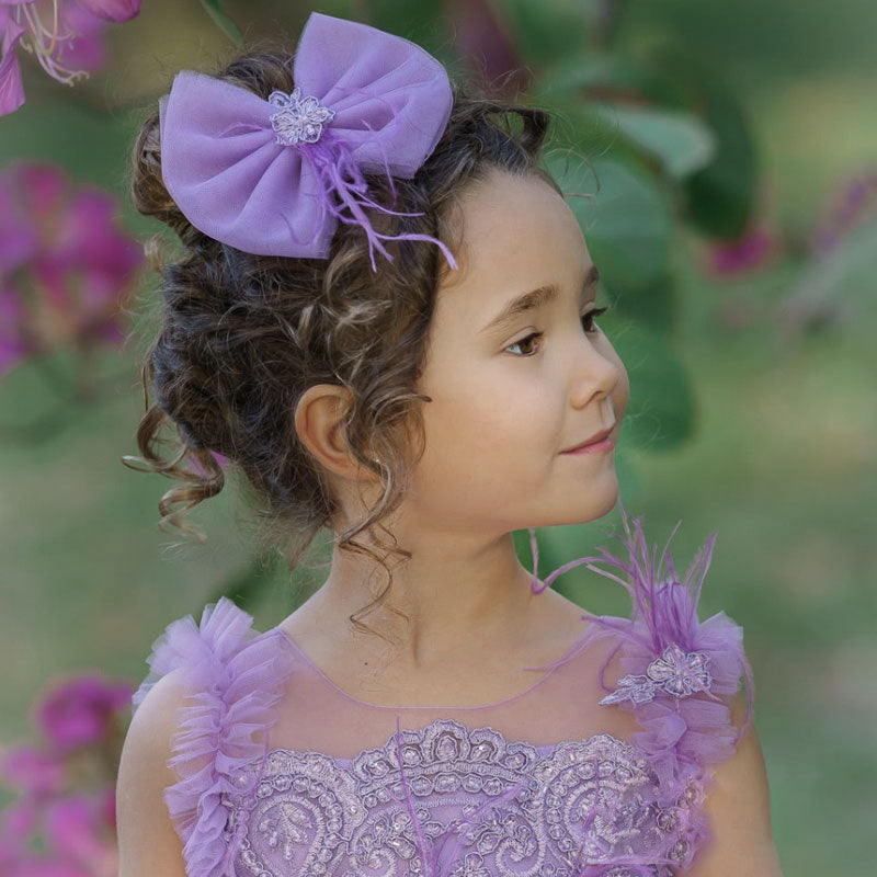 Robe violette fillette mariage