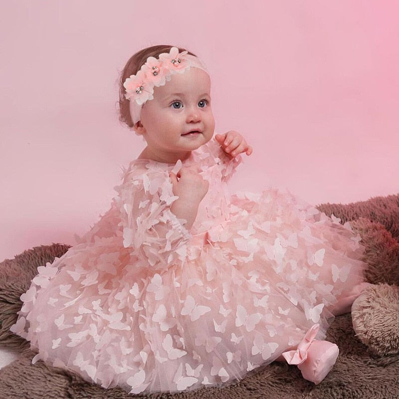 Robe bébé fille papillon