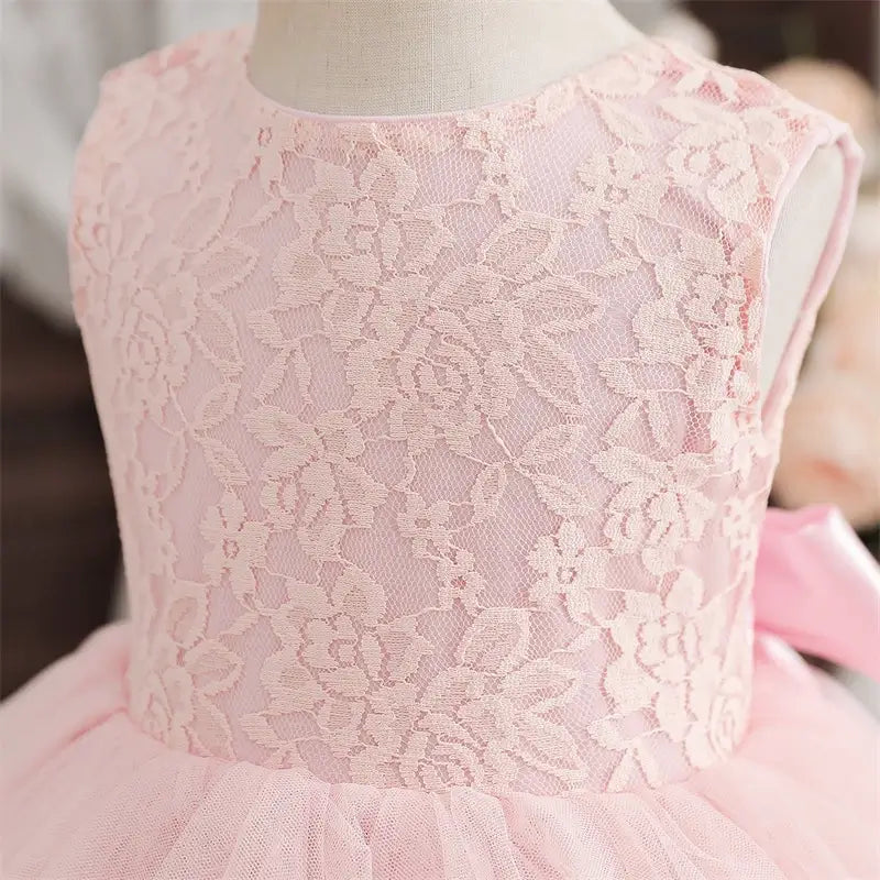 Bustier en dentelle rose