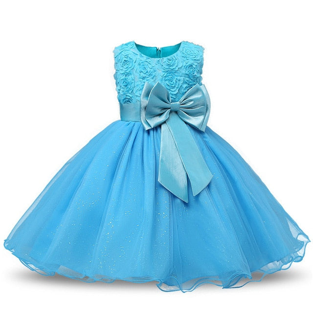 robe bébé fille mariage bleu clair