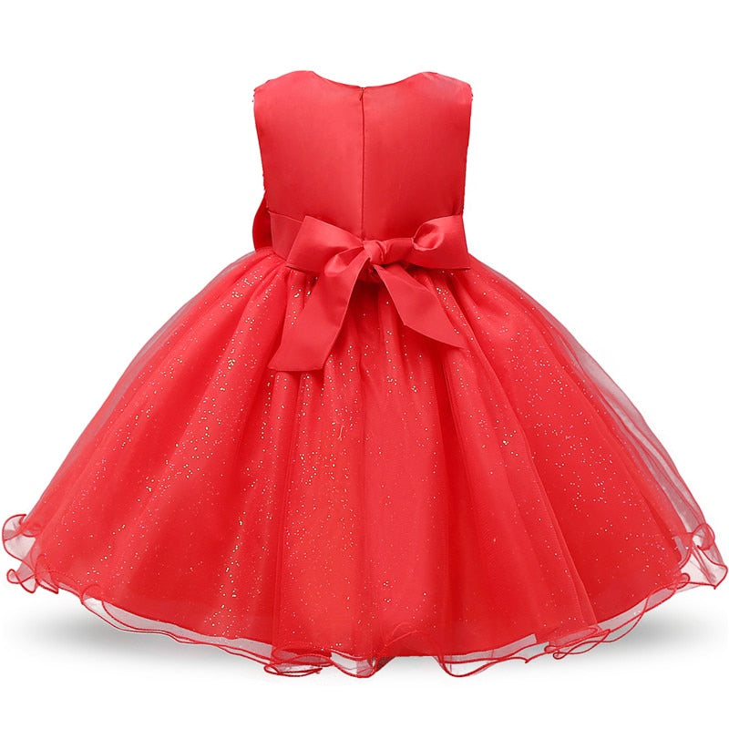 robe bébé princesse rouge