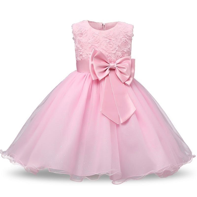 robe bebe pour bapteme de couleur rose