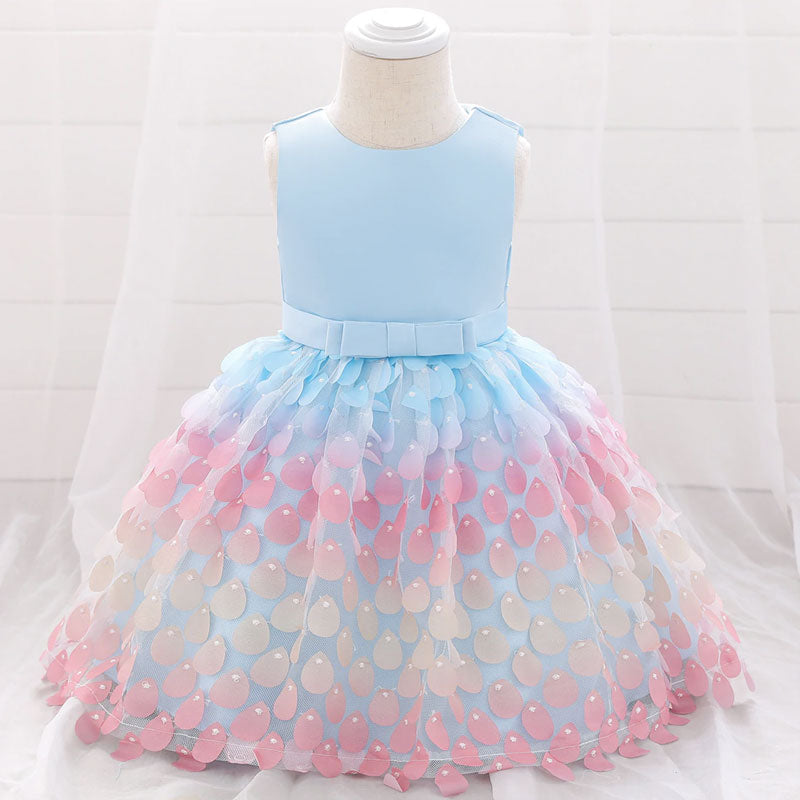 robe de princesse bébé bleu