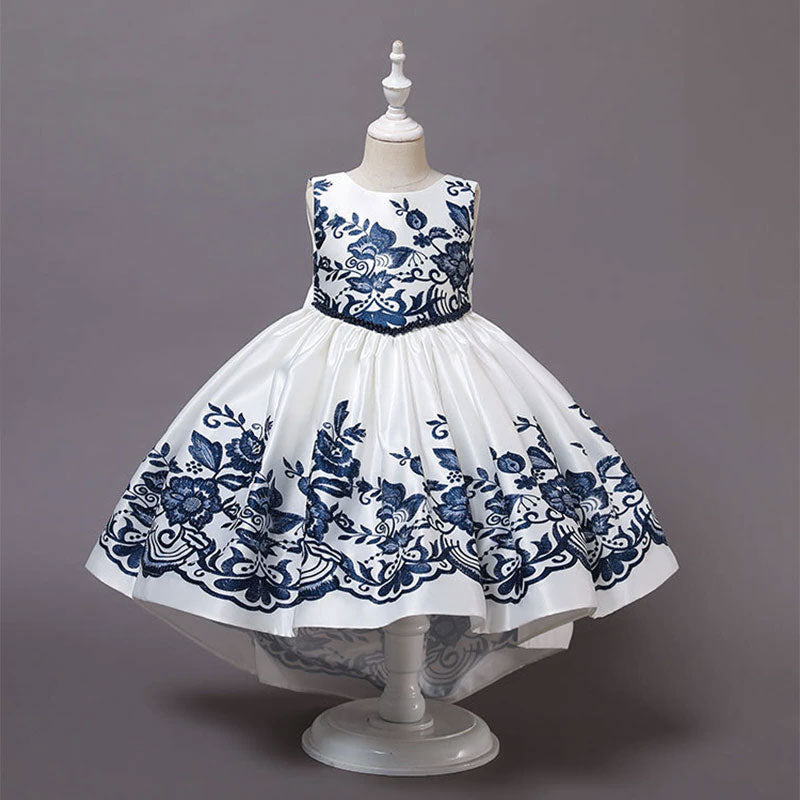robe fille princesse bleu