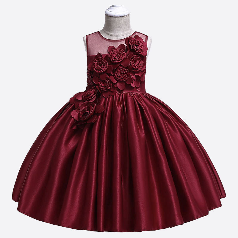 robe fille d'honneur rouge