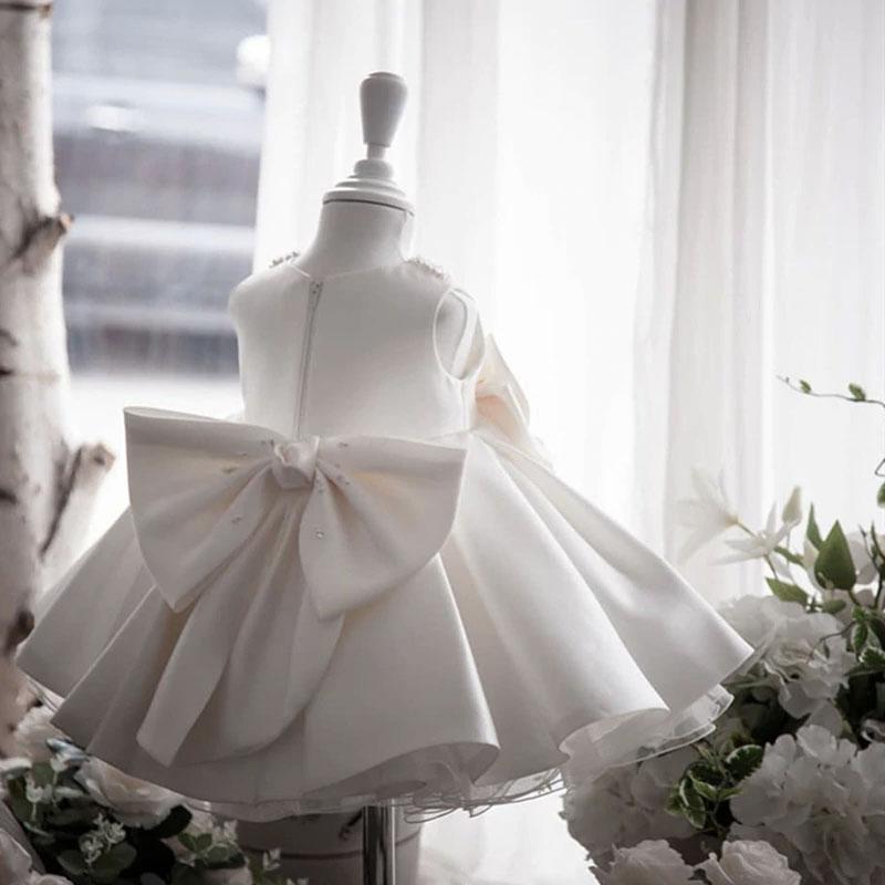 robe baptême fille blanche