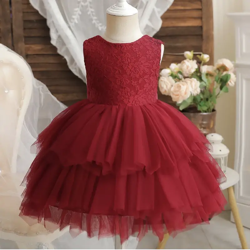 Robe bordeaux fille mariage