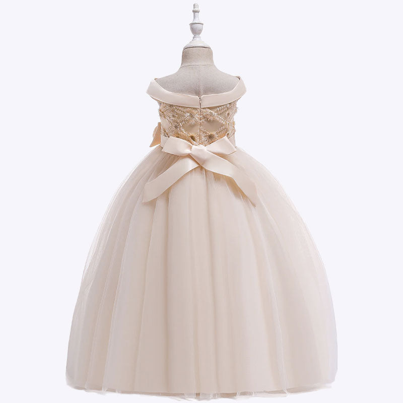 robe champagne princesse petite fille