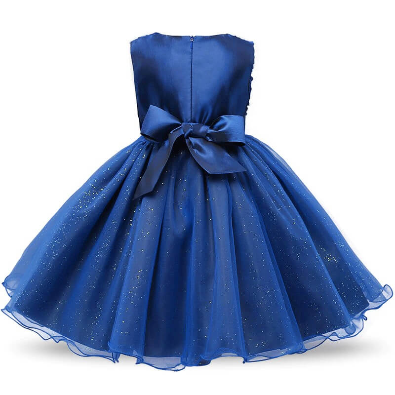 robe de princesse fille bleu nuit carline