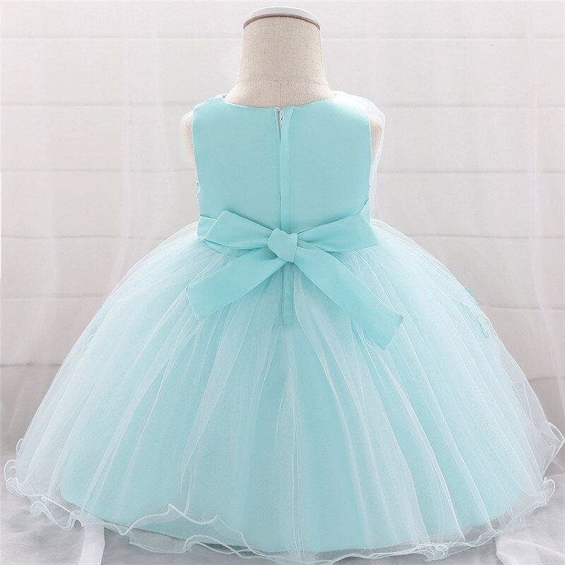 Robe de bal en dentelle bébé fille