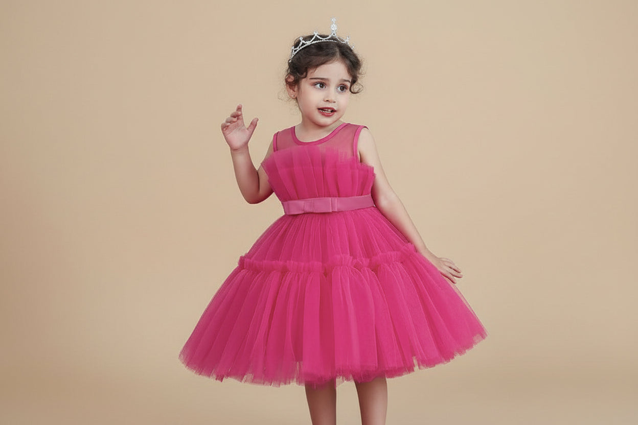 Robe Princesse Fille 3-12 Ans – Robe De Bal Mariage, Baptême, Anniversaire Ou Halloween, Style Élégant Et Volanté