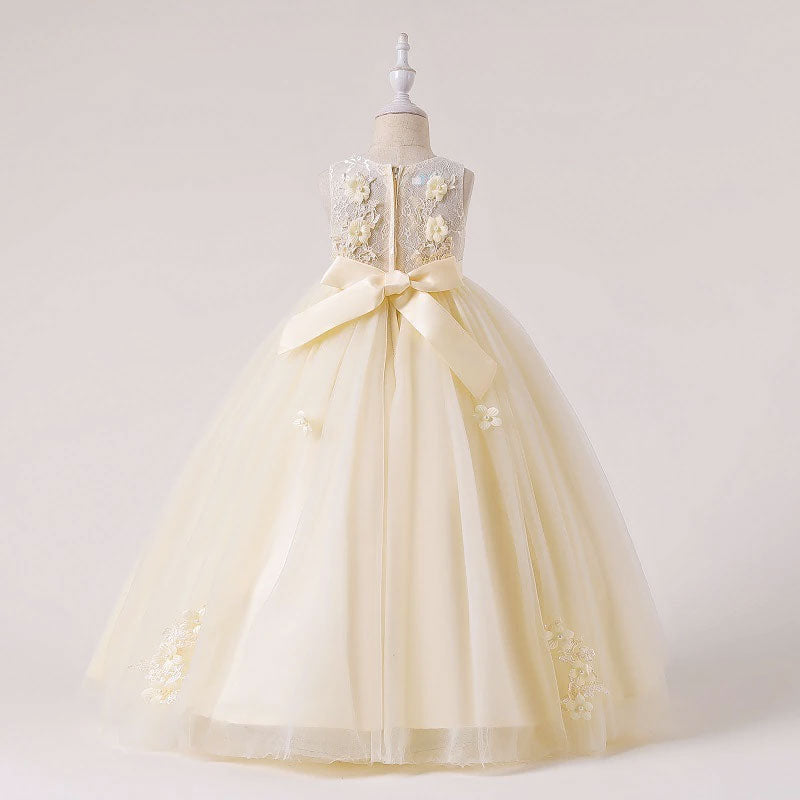 robe princesse longue couleur champagne
