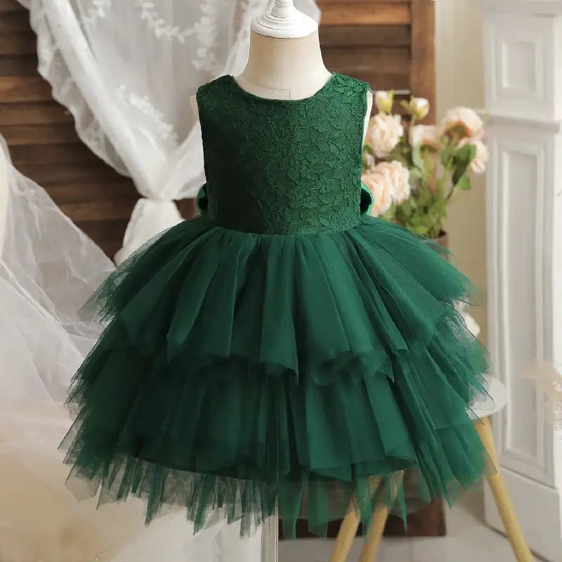 Robe verte en tulle pour mariage