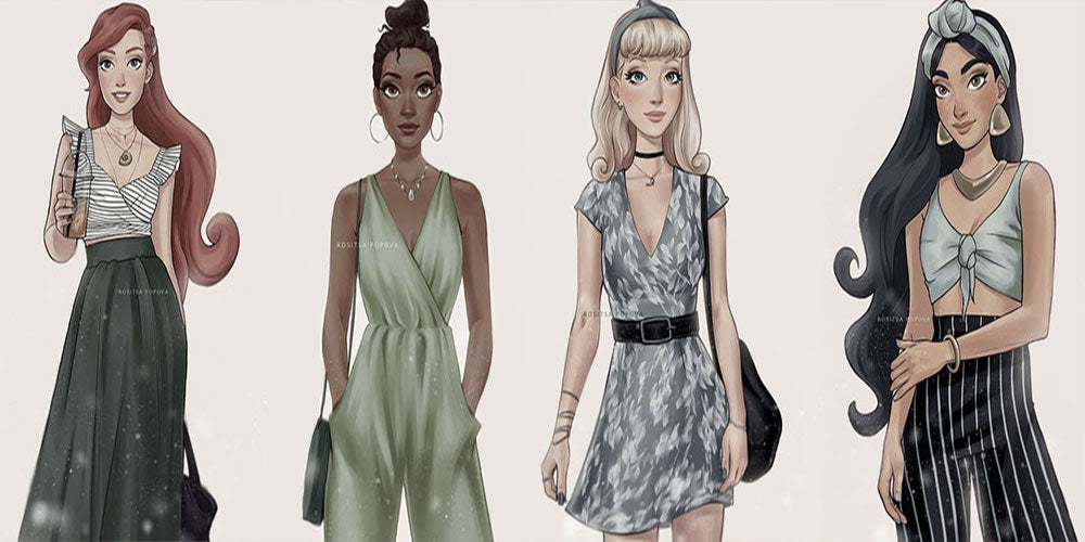 PRINCESSE DISNEY MODERNE : Redécouvrez vos princesses préférés au travers de ces illustrations