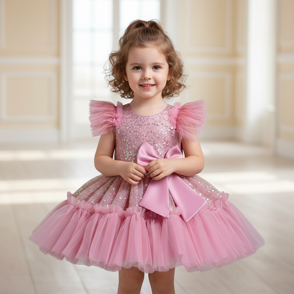 Vestido de cumpleaños de María la niña